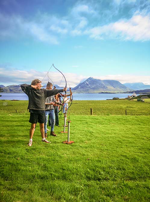 archery adventure raasay skye hotel family day out